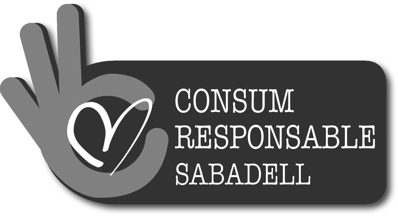 Disseny gràfic amb un missatge sobre el consum responsable a Sabadell.