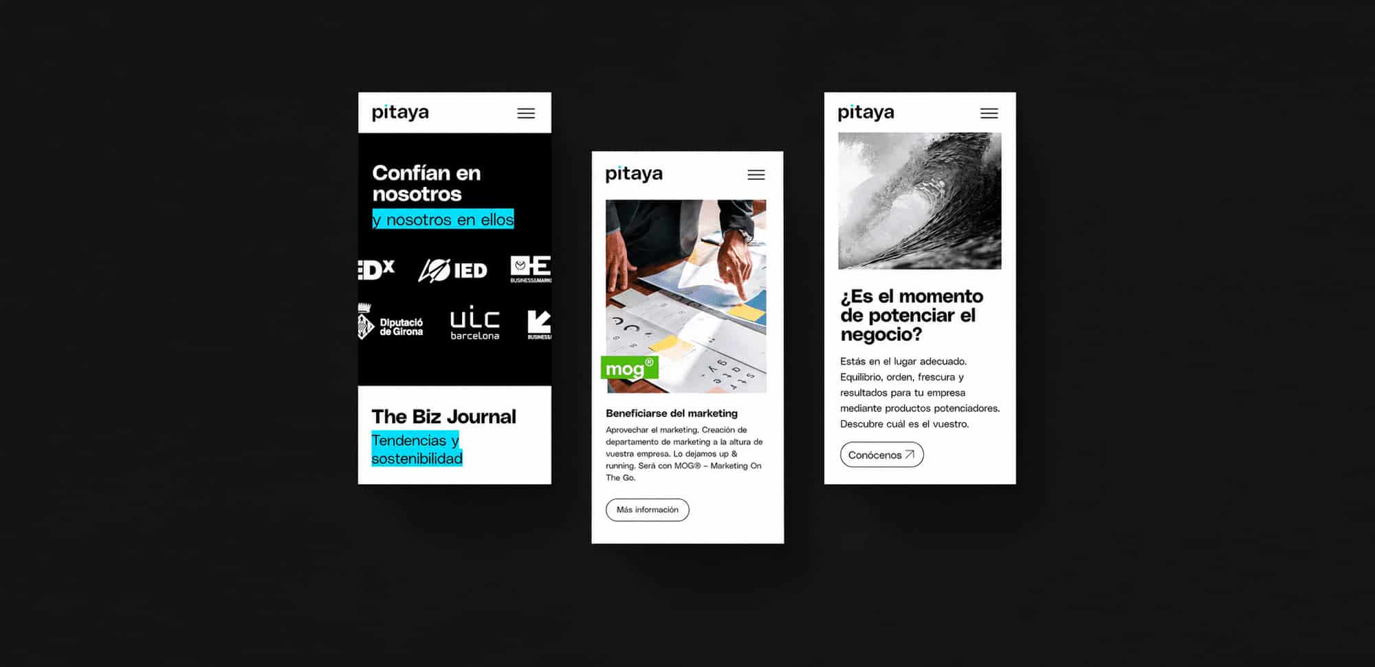 Portal web amb informació sobre marketing i sostenibilitat.