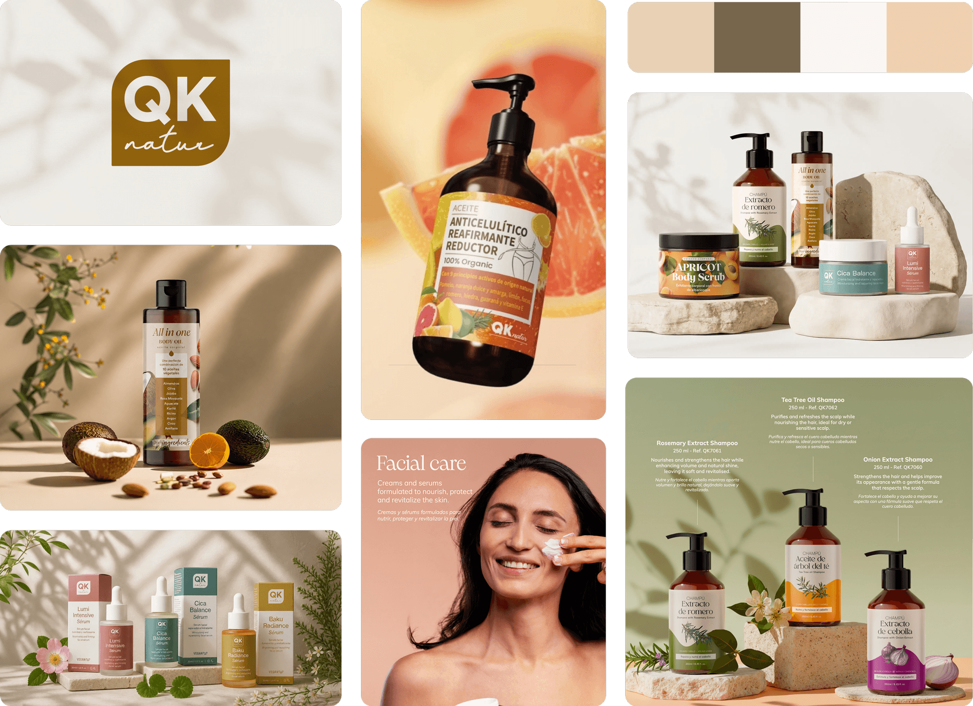 Productes de bellesa natural de QKnatur amb ingredients orgànics i sostenibles.